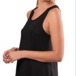 NAKED Black 100% Cotton Long Sleep Dress Pajama Small